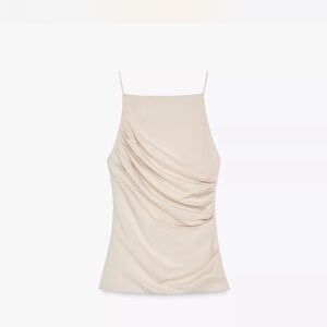 Zara Cream Draped Top